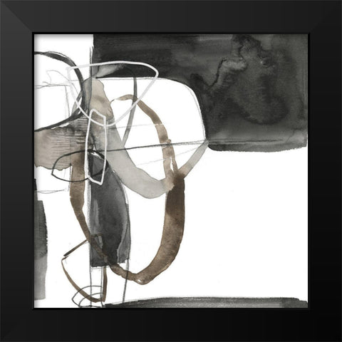 Interlocked II Black Modern Wood Framed Art Print by Goldberger, Jennifer