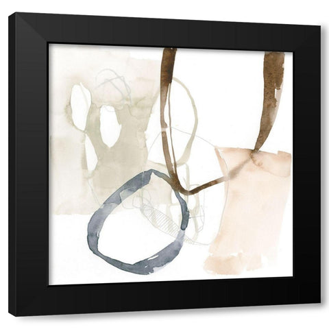 Open Cells II Black Modern Wood Framed Art Print with Double Matting by Goldberger, Jennifer