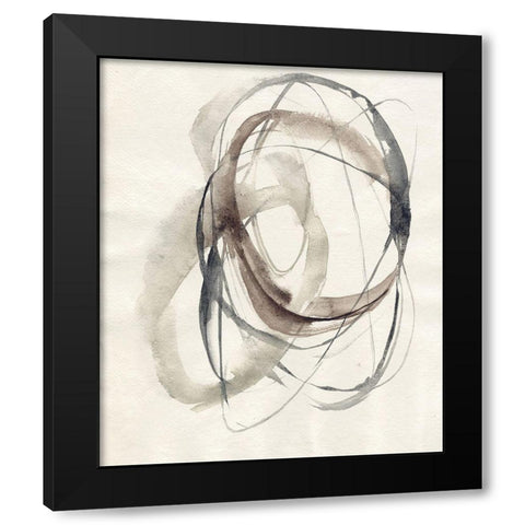 Spiral Hoops I Black Modern Wood Framed Art Print with Double Matting by Goldberger, Jennifer