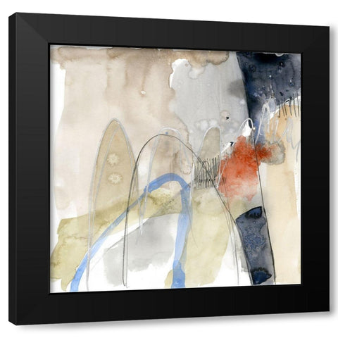 Abstract Coordinates IV Black Modern Wood Framed Art Print with Double Matting by Goldberger, Jennifer