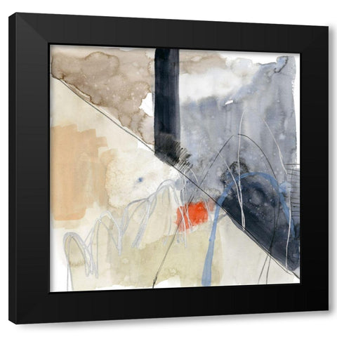 Abstract Coordinates VI Black Modern Wood Framed Art Print with Double Matting by Goldberger, Jennifer