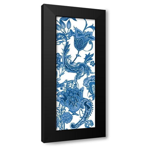 Indigo Chintz VI Black Modern Wood Framed Art Print with Double Matting by Wang, Melissa