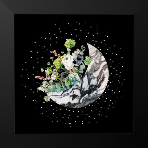 Luna II Black Modern Wood Framed Art Print by Wang, Melissa