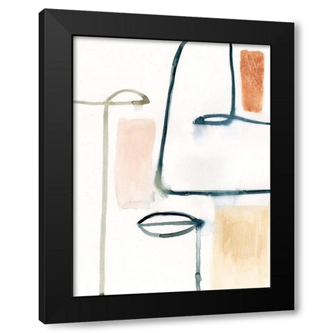 Masque II Black Modern Wood Framed Art Print with Double Matting by Barnes, Victoria