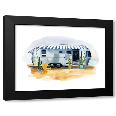 Happy Camper II Black Modern Wood Framed Art Print by Warren, Annie
