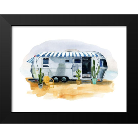 Happy Camper II Black Modern Wood Framed Art Print by Warren, Annie