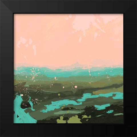 Neon Expanse II Black Modern Wood Framed Art Print by Green, Jacob