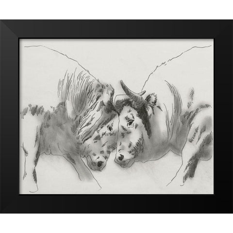 Dust Up I Black Modern Wood Framed Art Print by Green, Jacob