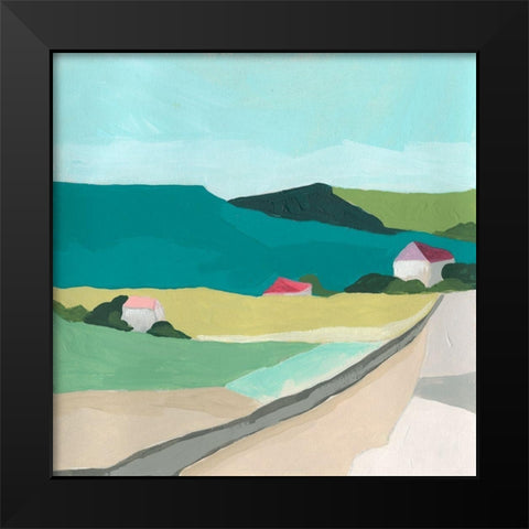 Farm Vista II Black Modern Wood Framed Art Print by Vess, June Erica