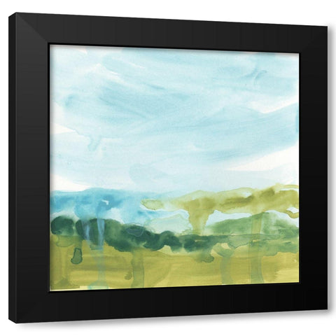 Landscape Flow I Black Modern Wood Framed Art Print by Vess, June Erica