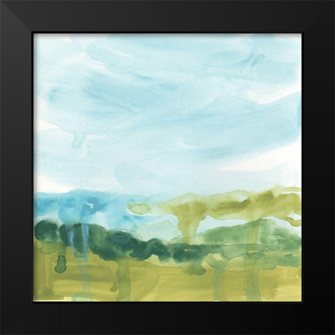 Landscape Flow I Black Modern Wood Framed Art Print by Vess, June Erica