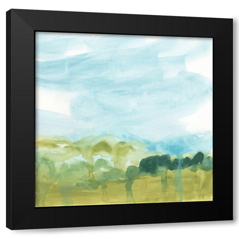 Landscape Flow II Black Modern Wood Framed Art Print with Double Matting by Vess, June Erica