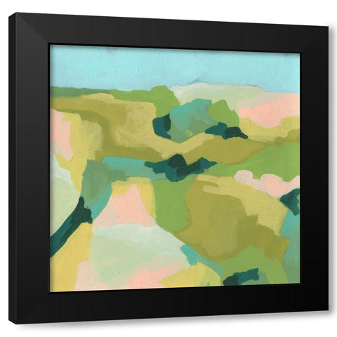 Valley Facets I Black Modern Wood Framed Art Print by Vess, June Erica