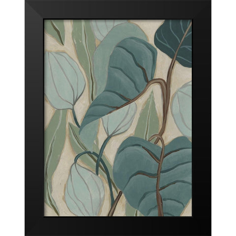 Slate Palms I Black Modern Wood Framed Art Print by Vess, June Erica