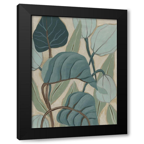 Slate Palms II Black Modern Wood Framed Art Print by Vess, June Erica