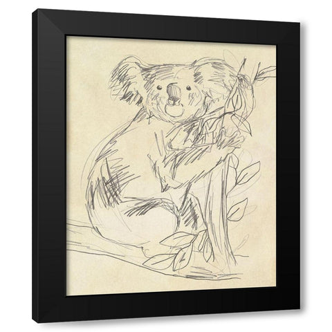 Outback Sketch I Black Modern Wood Framed Art Print with Double Matting by Vess, June Erica