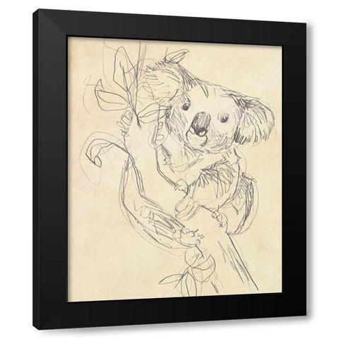 Outback Sketch II Black Modern Wood Framed Art Print with Double Matting by Vess, June Erica