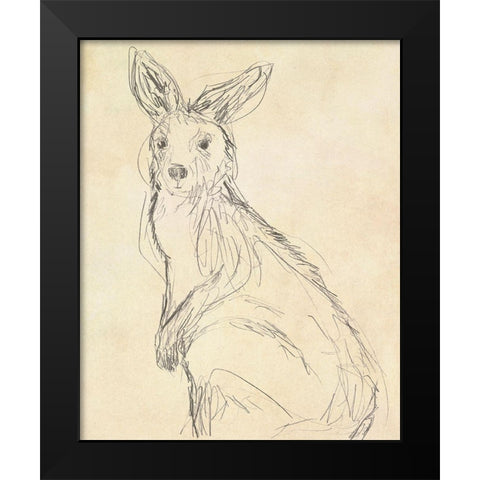 Outback Sketch IV Black Modern Wood Framed Art Print by Vess, June Erica