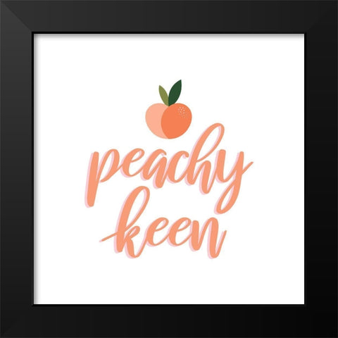 Peachy Keen I Black Modern Wood Framed Art Print by Popp, Grace