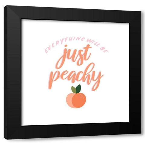 Peachy Keen II Black Modern Wood Framed Art Print by Popp, Grace
