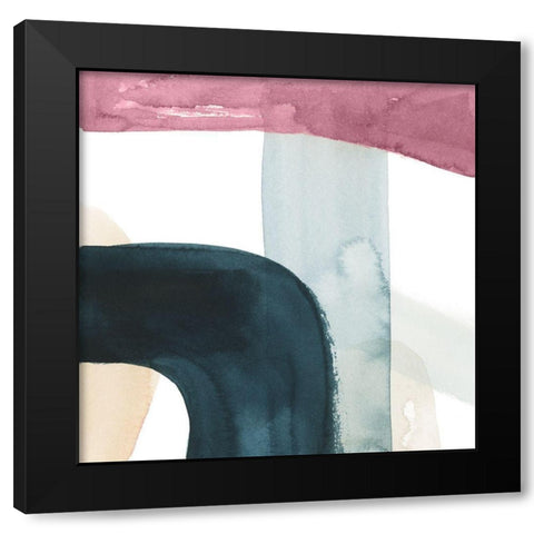 Custom Moderne V Black Modern Wood Framed Art Print by Popp, Grace