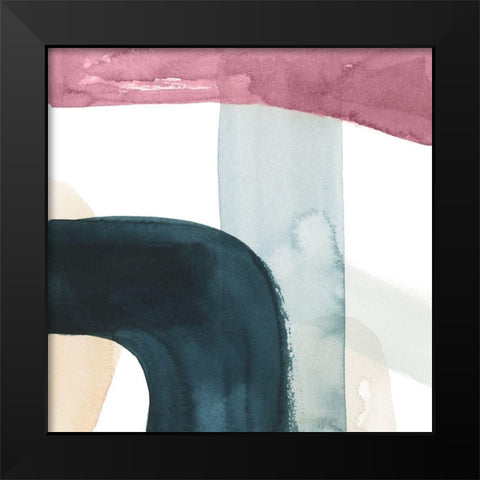 Custom Moderne V Black Modern Wood Framed Art Print by Popp, Grace