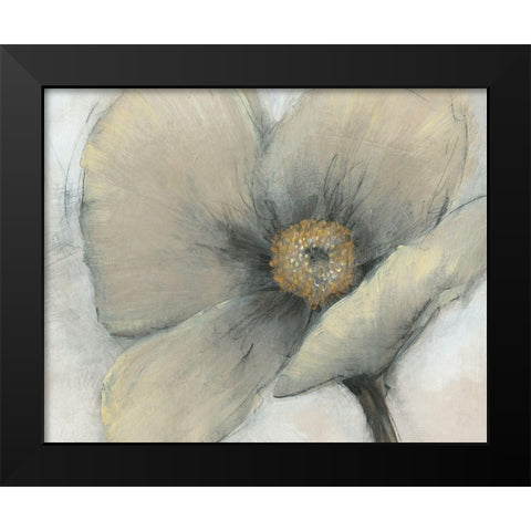 Single Cream Bloom I Black Modern Wood Framed Art Print by OToole, Tim