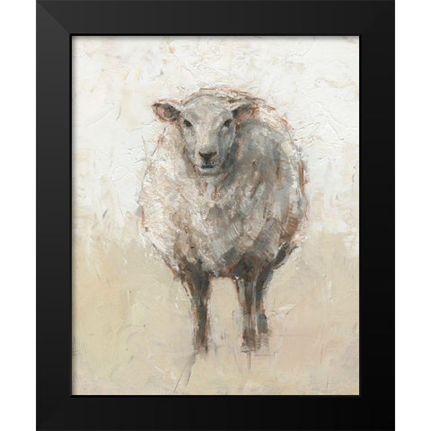 Fluffy Sheep I Black Modern Wood Framed Art Print by Harper, Ethan