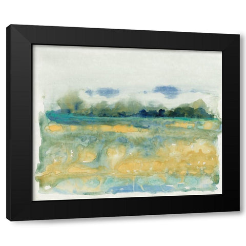 Flowing Landscape I Black Modern Wood Framed Art Print with Double Matting by OToole, Tim