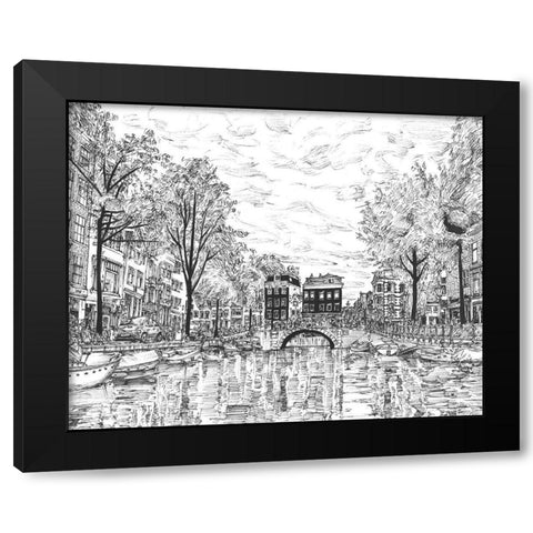 European Vacation in BandW II Black Modern Wood Framed Art Print with Double Matting by Wang, Melissa