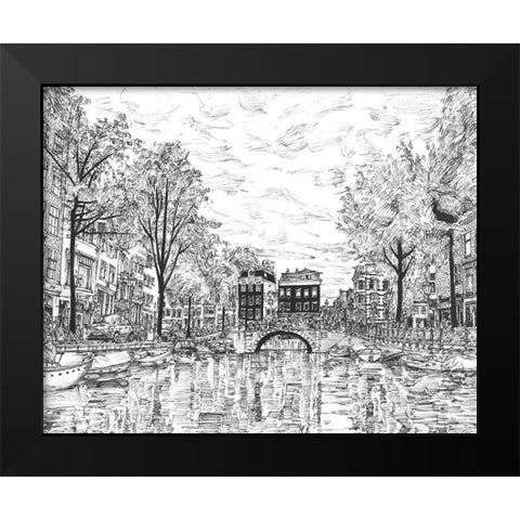 European Vacation in BandW II Black Modern Wood Framed Art Print by Wang, Melissa