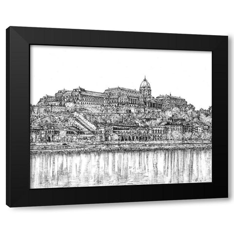 European Vacation in BandW III Black Modern Wood Framed Art Print with Double Matting by Wang, Melissa