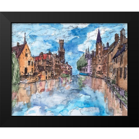 Trip to Europe I Black Modern Wood Framed Art Print by Wang, Melissa