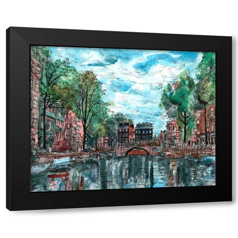 Trip to Europe II Black Modern Wood Framed Art Print with Double Matting by Wang, Melissa