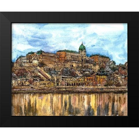 Trip to Europe III Black Modern Wood Framed Art Print by Wang, Melissa