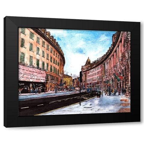 Trip to Europe IV Black Modern Wood Framed Art Print with Double Matting by Wang, Melissa