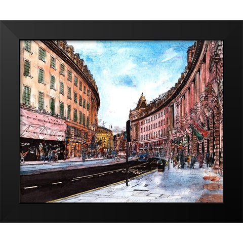 Trip to Europe IV Black Modern Wood Framed Art Print by Wang, Melissa