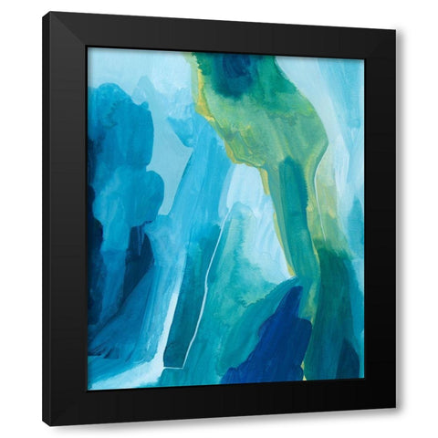 Aerial Island II Black Modern Wood Framed Art Print with Double Matting by Popp, Grace