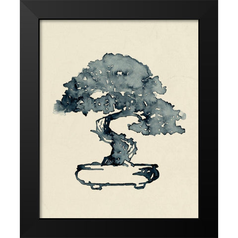 Indigo Bonsai I Black Modern Wood Framed Art Print by Green, Jacob