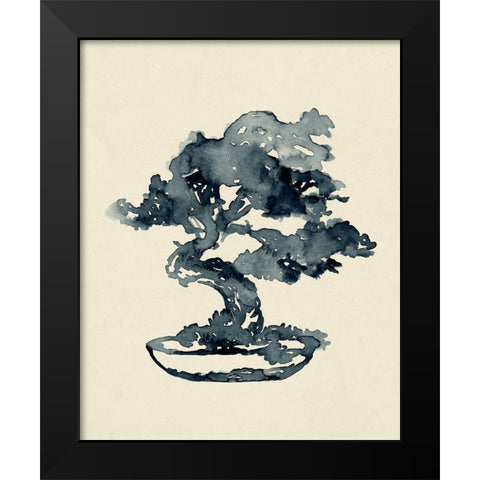 Indigo Bonsai IV Black Modern Wood Framed Art Print by Green, Jacob