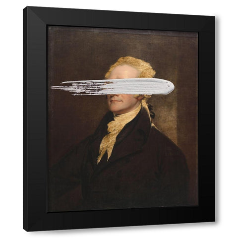 Masked Hamilton Black Modern Wood Framed Art Print with Double Matting by Goldberger, Jennifer