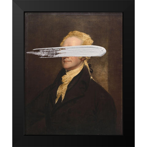 Masked Hamilton Black Modern Wood Framed Art Print by Goldberger, Jennifer