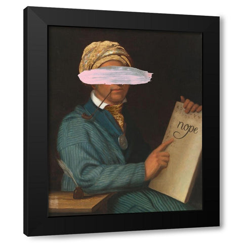 Masked Sequoyah Black Modern Wood Framed Art Print with Double Matting by Goldberger, Jennifer