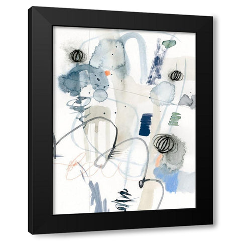 Schema I Black Modern Wood Framed Art Print with Double Matting by Barnes, Victoria