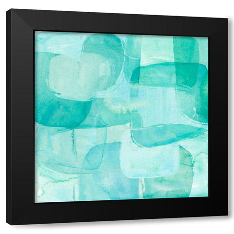 Sea Glass Reflection I Black Modern Wood Framed Art Print by Warren, Annie