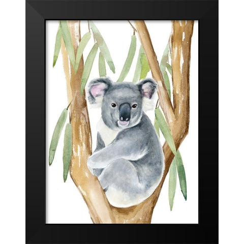 Woodland Koala I Black Modern Wood Framed Art Print by Warren, Annie