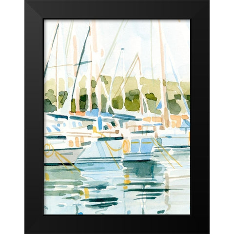 By the Bay I Black Modern Wood Framed Art Print by Caroline, Emma