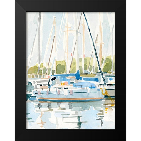 By the Bay II Black Modern Wood Framed Art Print by Caroline, Emma