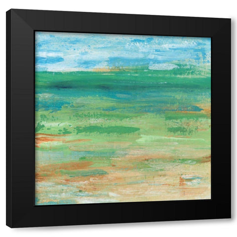 Spring Green Pasture I Black Modern Wood Framed Art Print with Double Matting by OToole, Tim
