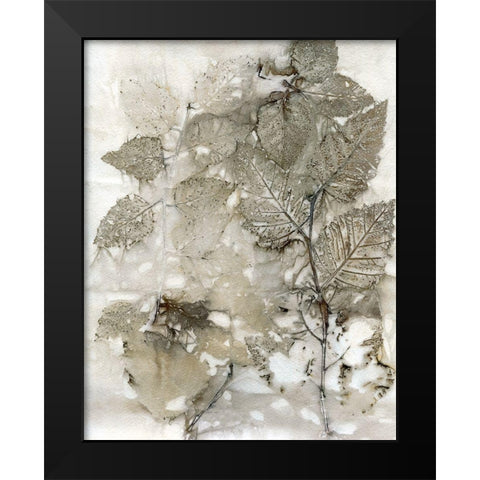 Birch Leaves I Black Modern Wood Framed Art Print by Phillips, Kathryn